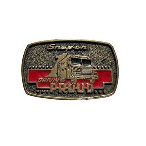 Vintage 1989 Snap-On Tools Solid Brass Belt Buckle Limited Edition